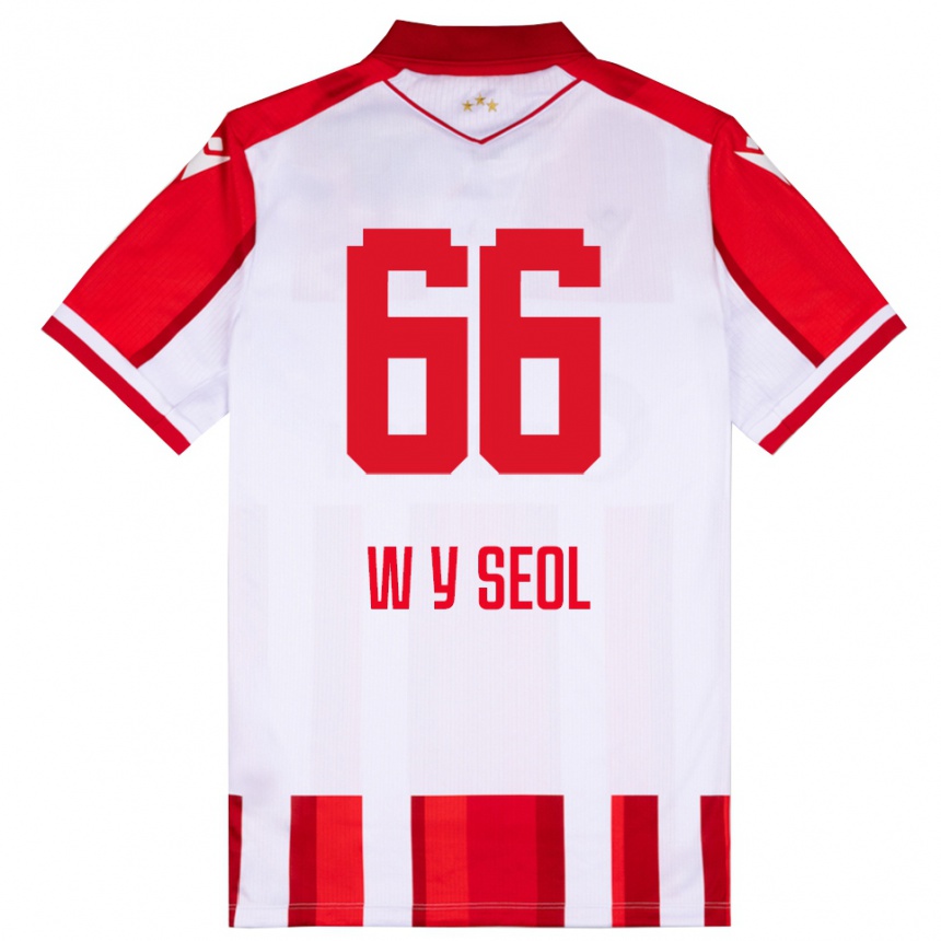 גברים כדורגל סאול יונג-וו #66 אדום לבן ג'רזי ביתית 2025/26
