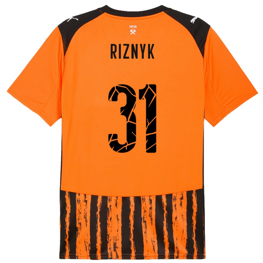 גברים כדורגל דמיטרו ריזניק #31 כתום שחור ג'רזי ביתית 2025/26