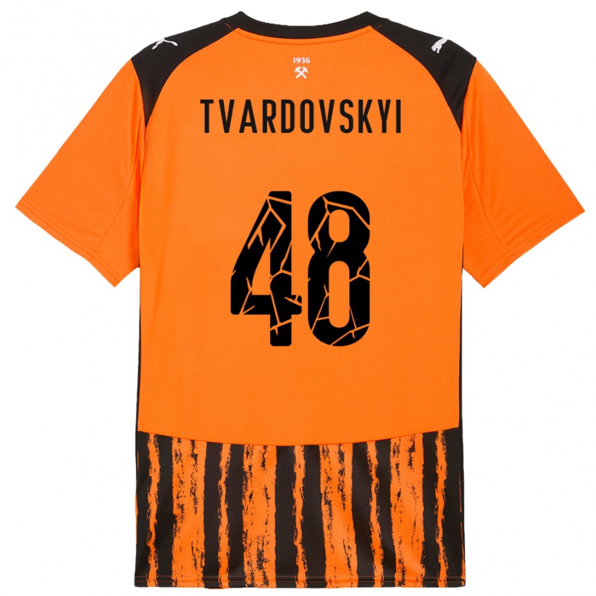 גברים כדורגל דניס טברדובסקי #48 כתום שחור ג'רזי ביתית 2025/26