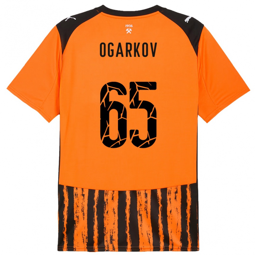גברים כדורגל Mykola Ogarkov #65 כתום שחור ג'רזי ביתית 2025/26