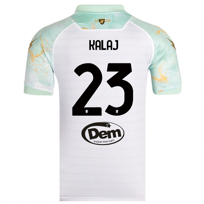 גברים כדורגל סרג׳יו קלאי #23 לבן שחור הרחק ג'רזי 2025/26