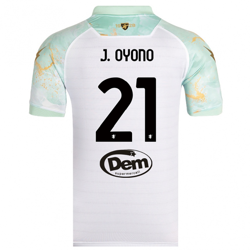 גברים כדורגל ז'רמי אויונו #21 לבן שחור הרחק ג'רזי 2025/26