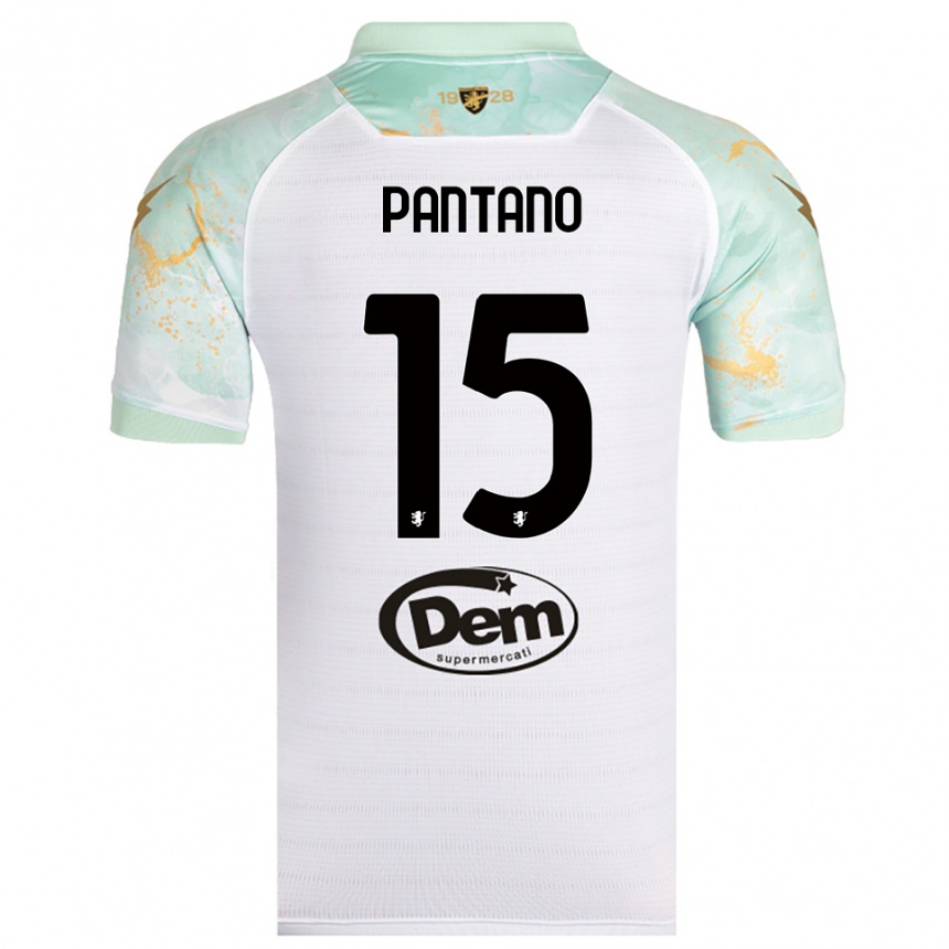 גברים כדורגל Christian Pantano #15 לבן שחור הרחק ג'רזי 2025/26