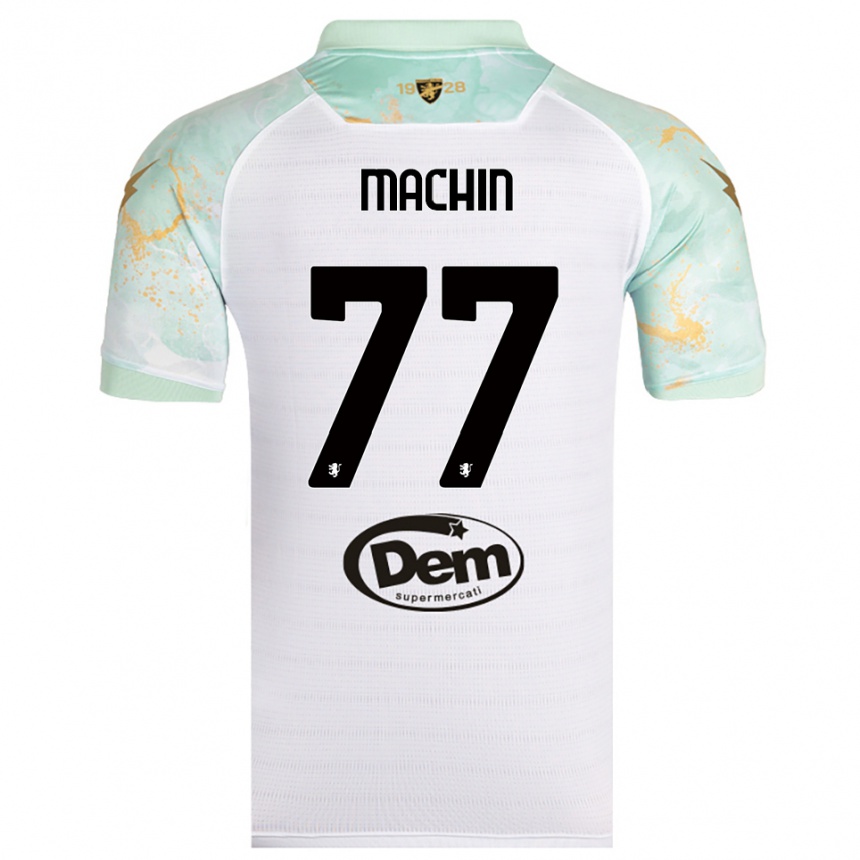 גברים כדורגל חוסה מאצ'ין דיקומבו #77 לבן שחור הרחק ג'רזי 2025/26