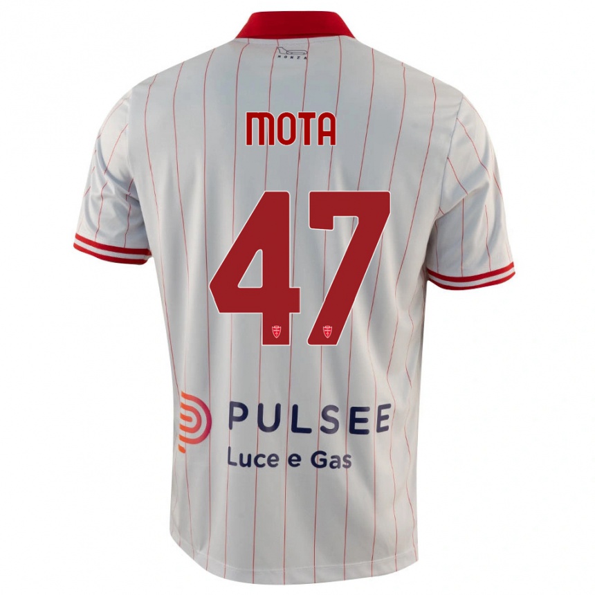 גברים כדורגל דני מוטה #47 לבן אדום כחול הרחק ג'רזי 2025/26