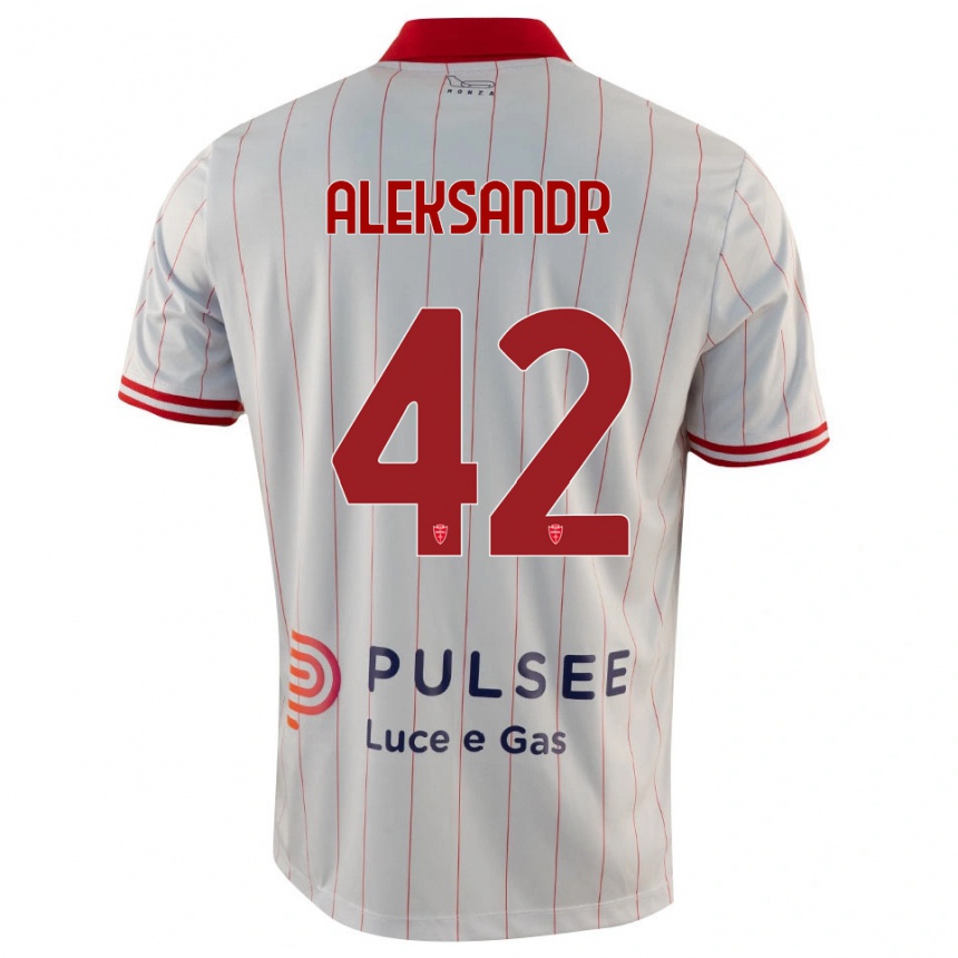 גברים כדורגל Aleksandr Ballabio #42 לבן אדום כחול הרחק ג'רזי 2025/26