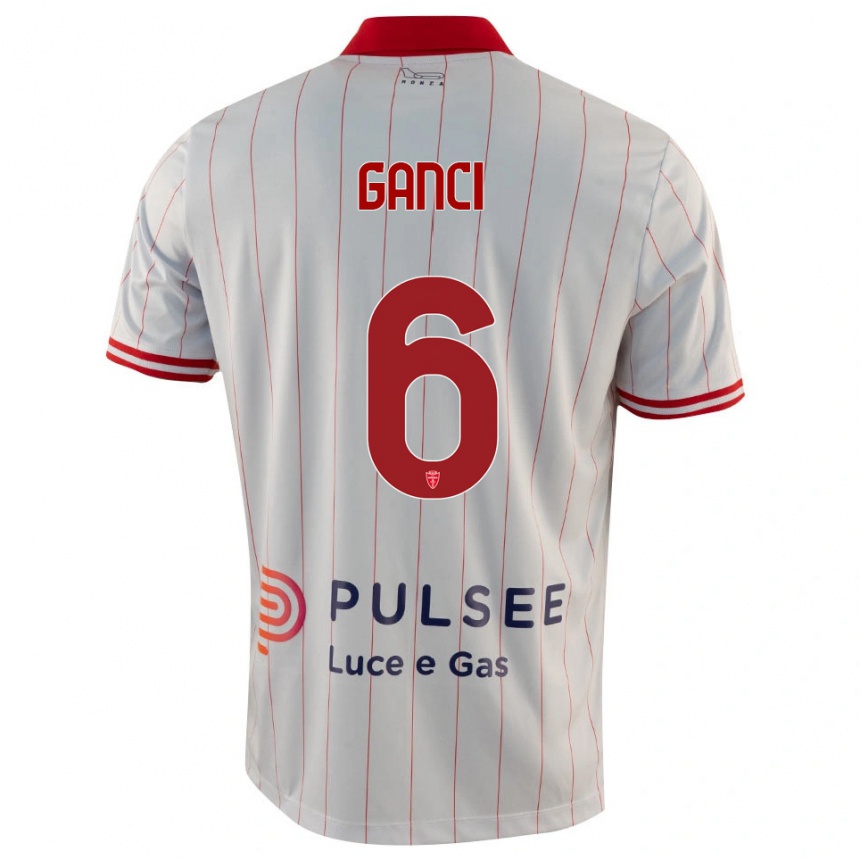 גברים כדורגל Daniele Ganci #6 לבן אדום כחול הרחק ג'רזי 2025/26