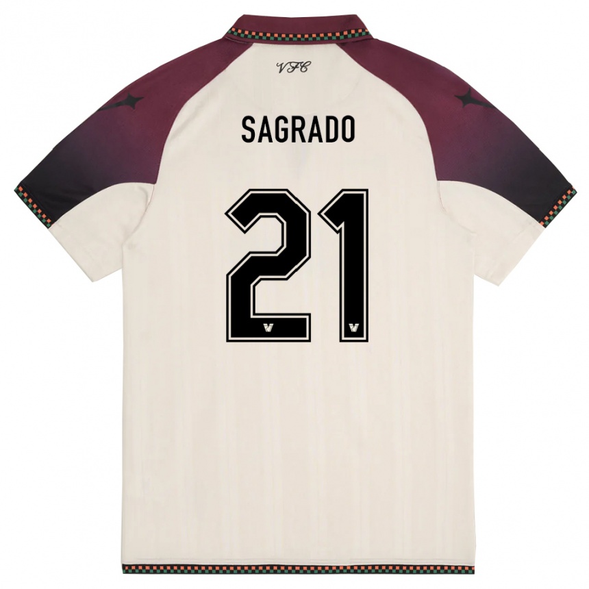 גברים כדורגל ריצ'י סאגראדו #21 קרם בורדו הרחק ג'רזי 2025/26
