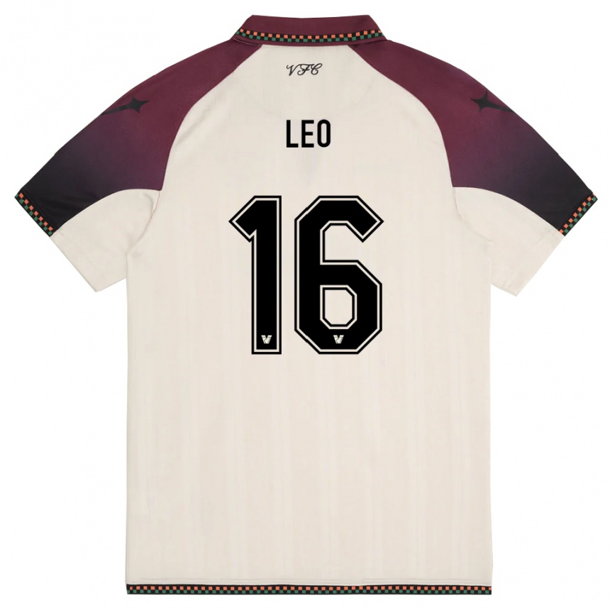 גברים כדורגל Andrea Leo #16 קרם בורדו הרחק ג'רזי 2025/26