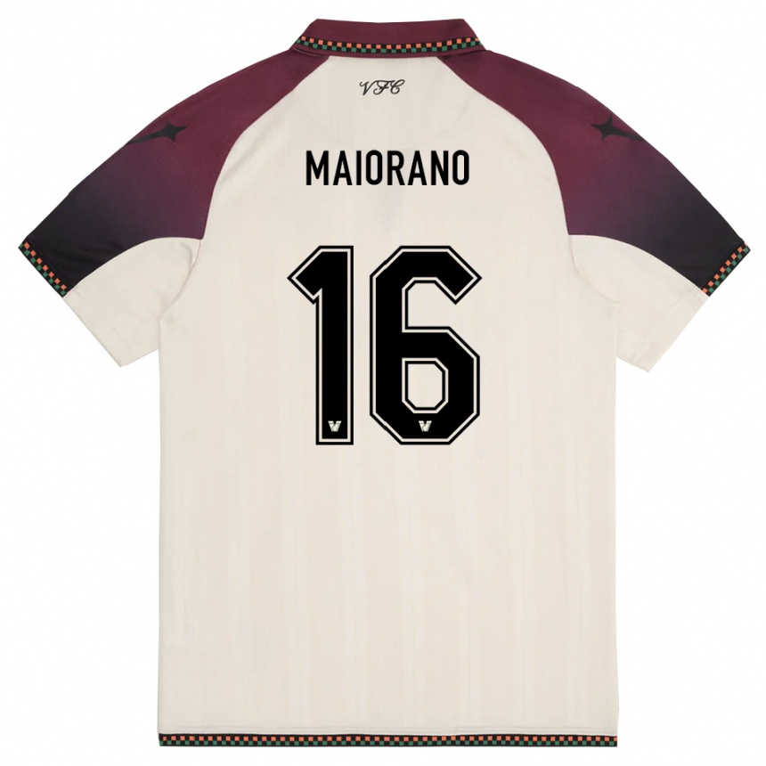 גברים כדורגל Francesco Maiorano #16 קרם בורדו הרחק ג'רזי 2025/26