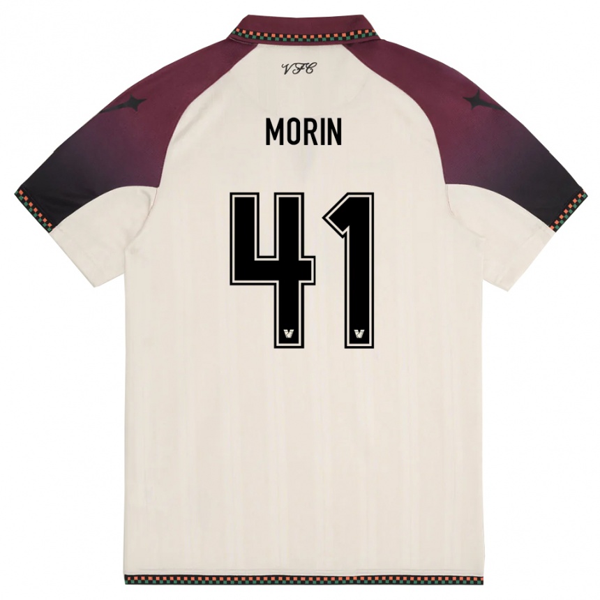 גברים כדורגל Elena Morin #41 קרם בורדו הרחק ג'רזי 2025/26