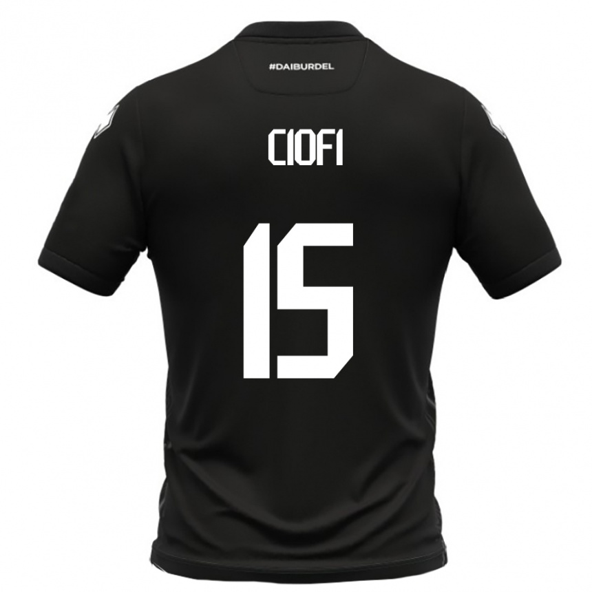 גברים כדורגל אנדראה צ'יופי #15 שחור לבן הרחק ג'רזי 2025/26