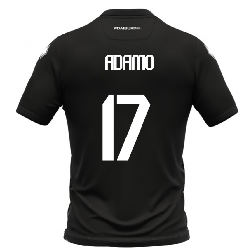 גברים כדורגל אמנואלה אדאמו #17 שחור לבן הרחק ג'רזי 2025/26
