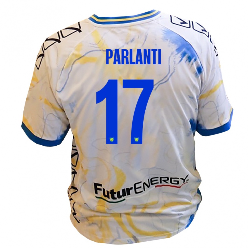 גברים כדורגל גבריאלה פרלנטי #17 לבן צהוב כחול הרחק ג'רזי 2025/26