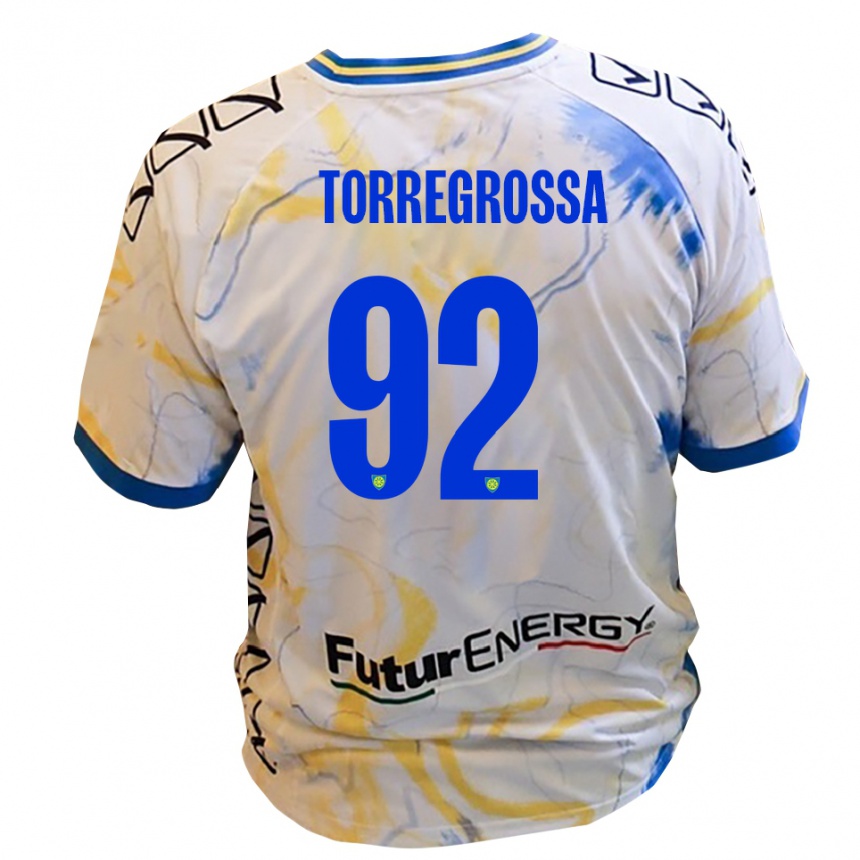 גברים כדורגל ארנסטו טורגרוסה #92 לבן צהוב כחול הרחק ג'רזי 2025/26