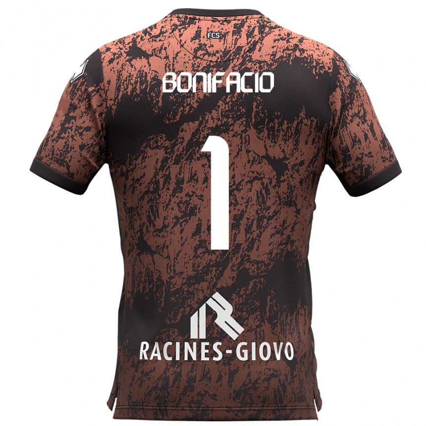 גברים כדורגל לורנזו בוניפאציו #1 חום שחור הרחק ג'רזי 2025/26