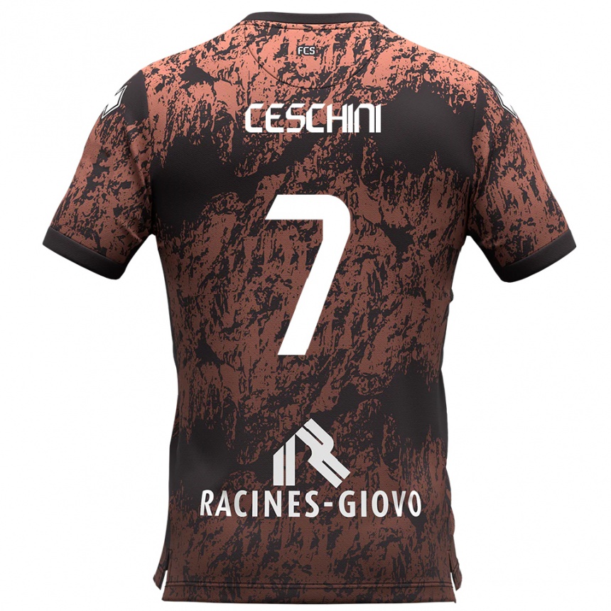 גברים כדורגל ניקולו קסצ'יני #7 חום שחור הרחק ג'רזי 2025/26