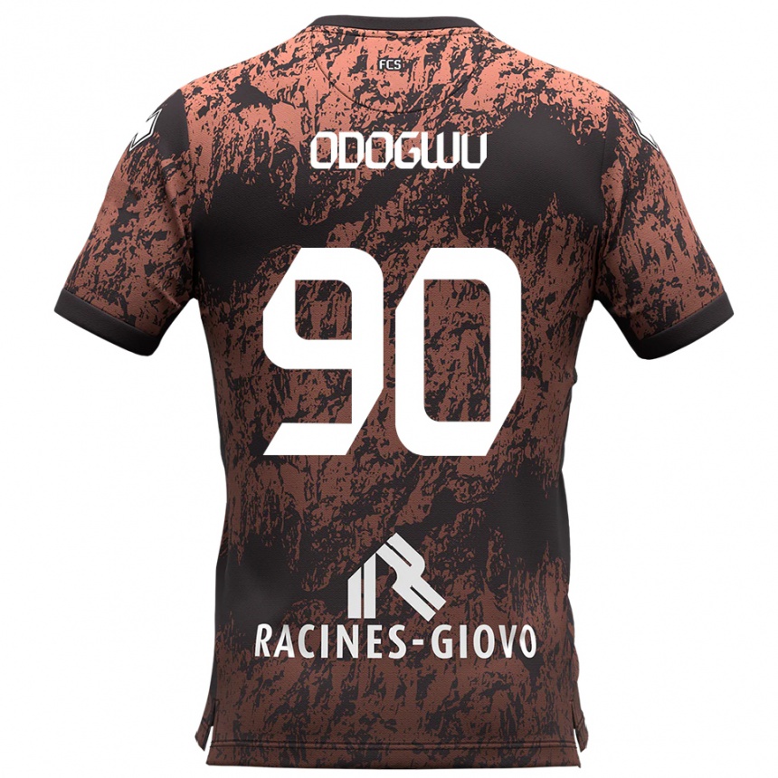 גברים כדורגל רפאל אודוגוו #90 חום שחור הרחק ג'רזי 2025/26