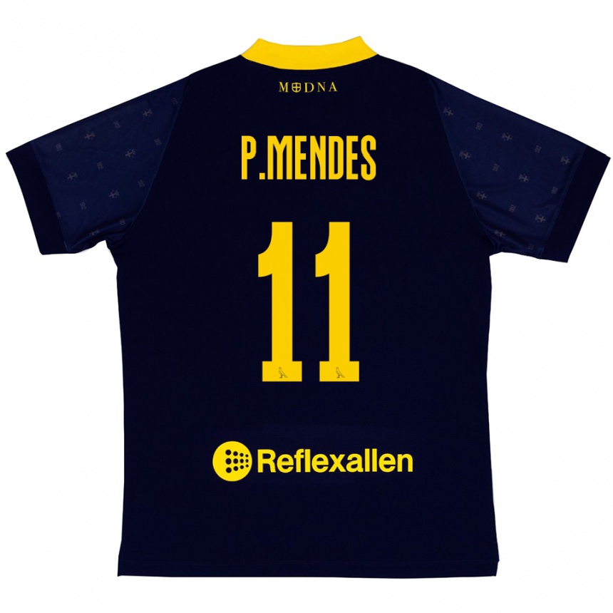 גברים כדורגל פדרו מנדס #11 כחול נייבי צהוב הרחק ג'רזי 2025/26