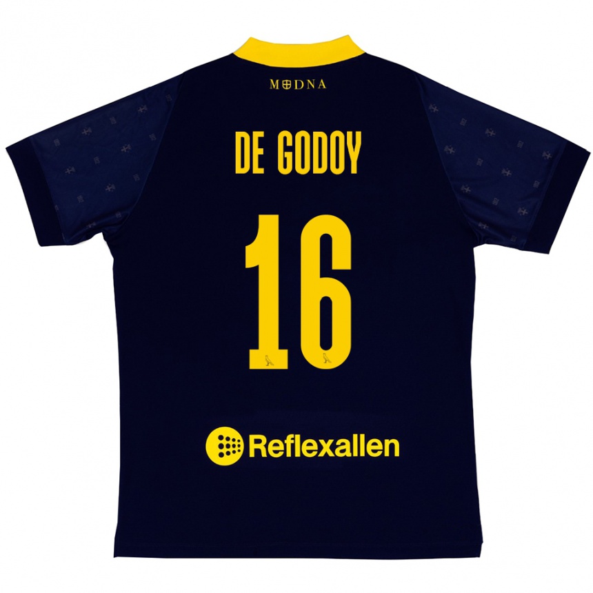 גברים כדורגל Patrick Pîrv De Godoy #16 כחול נייבי צהוב הרחק ג'רזי 2025/26