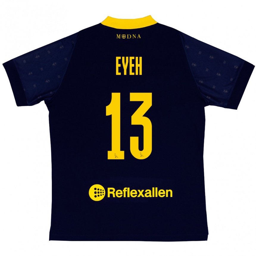 גברים כדורגל ניקולס אי #13 כחול נייבי צהוב הרחק ג'רזי 2025/26