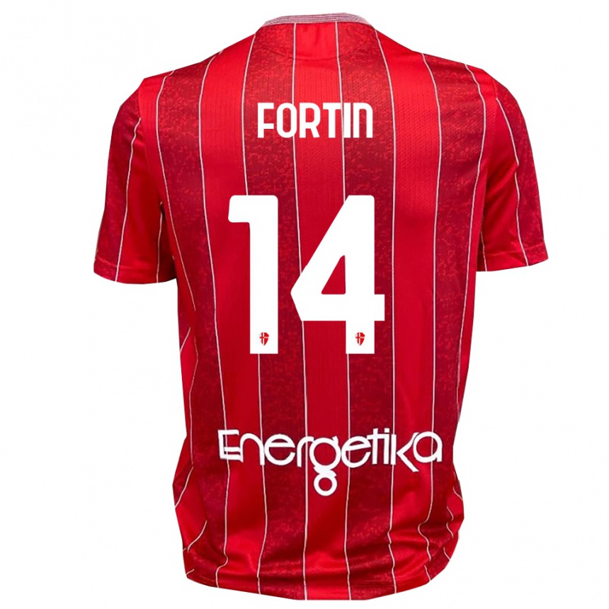 גברים כדורגל מתיה פורטין #14 אדום לבן הרחק ג'רזי 2025/26