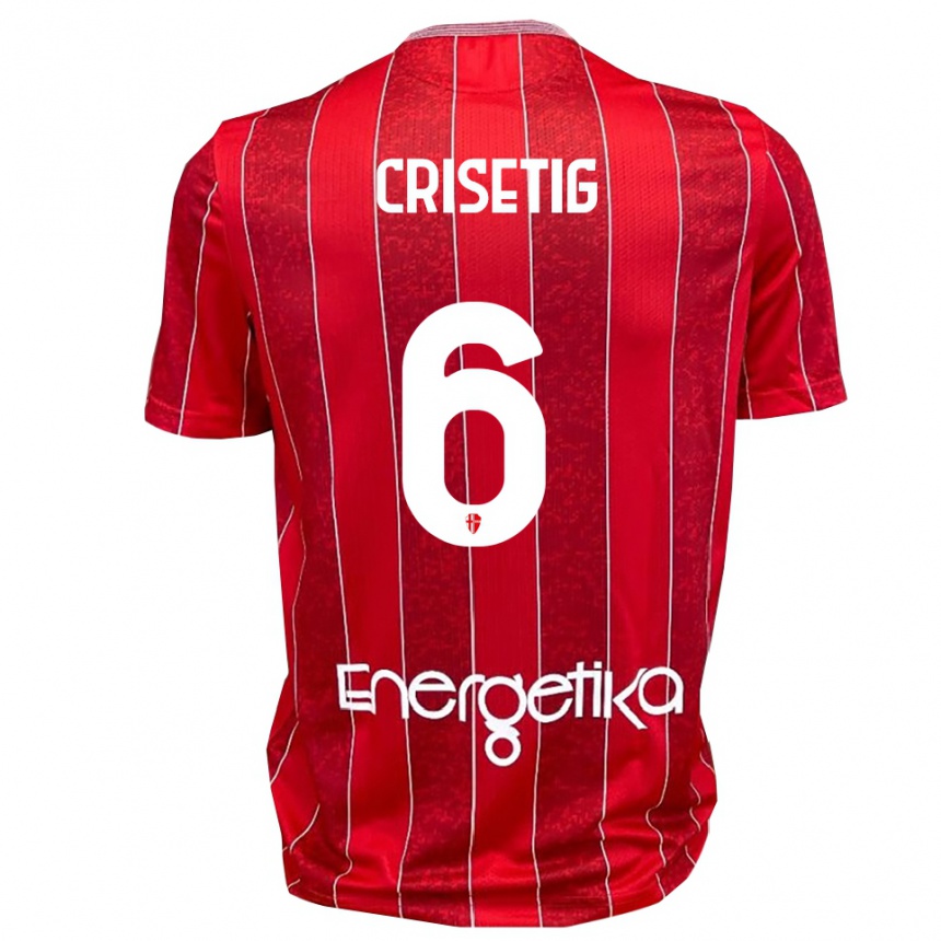 גברים כדורגל לורנצו קריזטיג #6 אדום לבן הרחק ג'רזי 2025/26