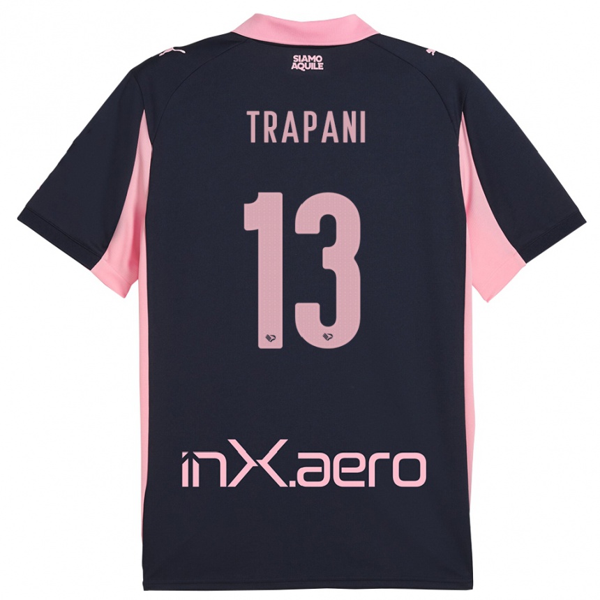 גברים כדורגל Nicolò Trapani #13 כחול נייבי ורוד הרחק ג'רזי 2025/26