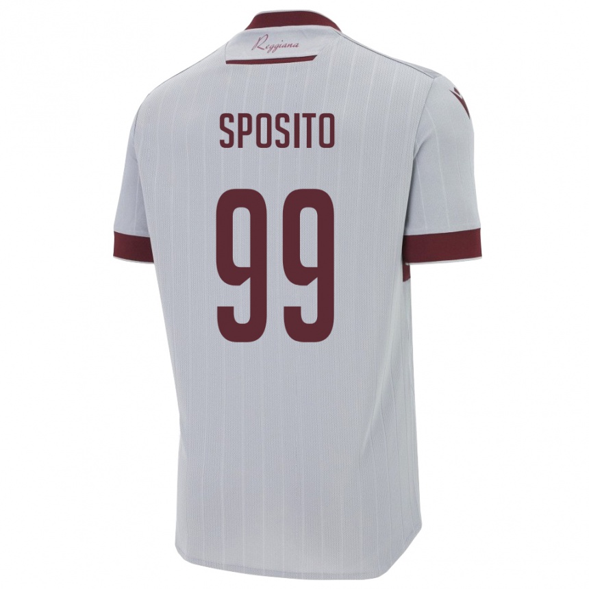 גברים כדורגל Alex Sposito #99 בורגונדי לבן הרחק ג'רזי 2025/26