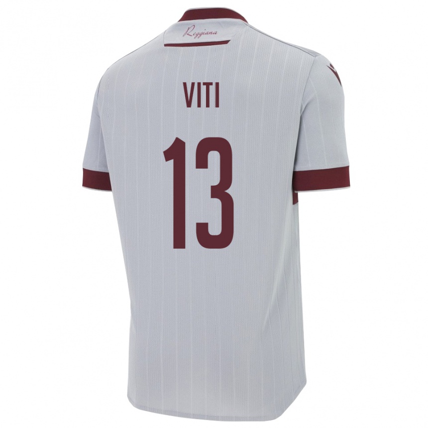 גברים כדורגל Jacopo Viti #13 בורגונדי לבן הרחק ג'רזי 2025/26