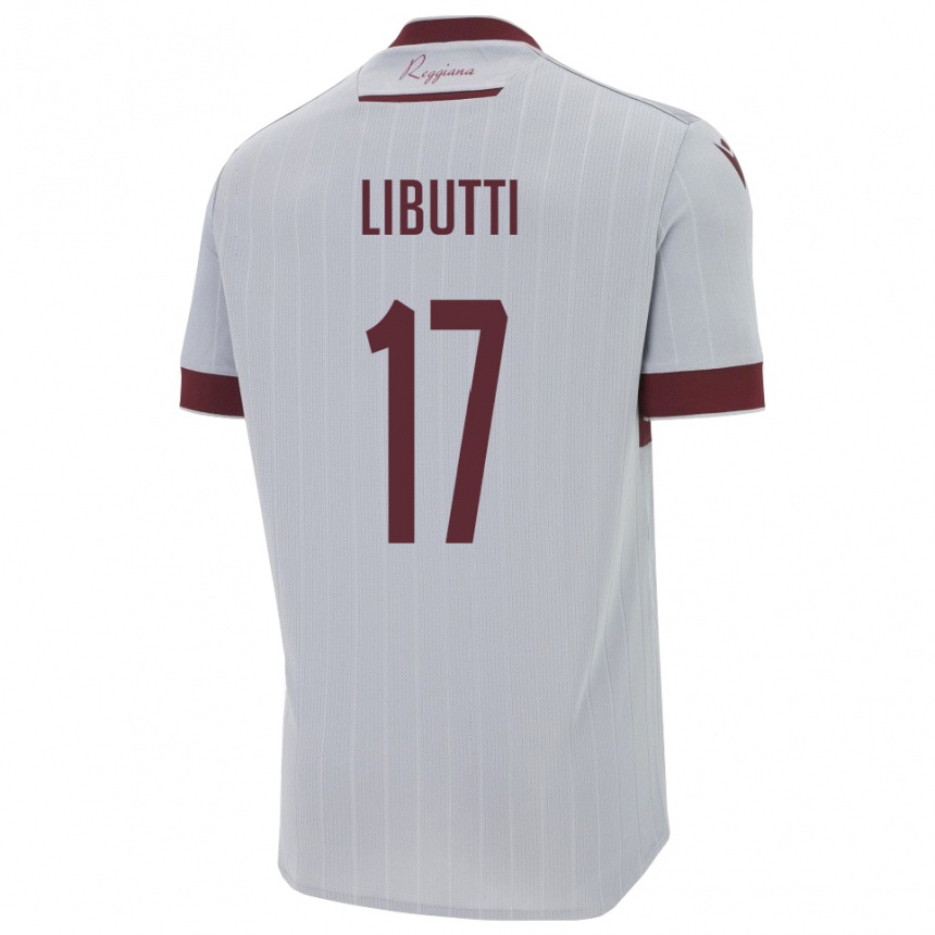 גברים כדורגל לורנצו ליבוטי #17 בורגונדי לבן הרחק ג'רזי 2025/26
