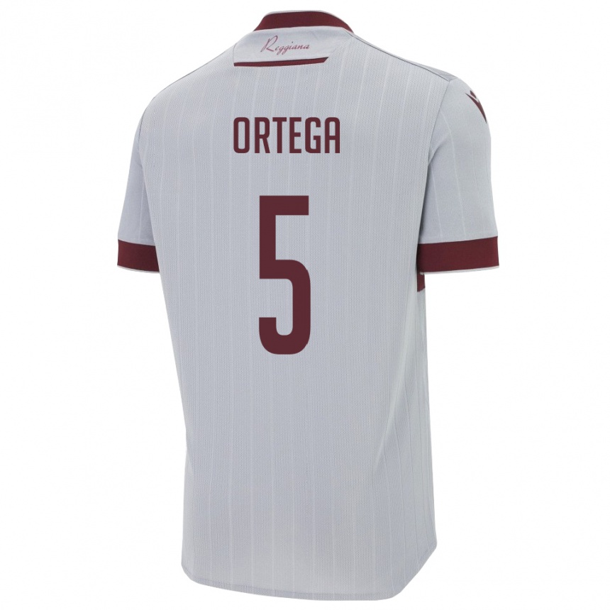 גברים כדורגל Jean Paulo Cardona Ortega #5 בורגונדי לבן הרחק ג'רזי 2025/26