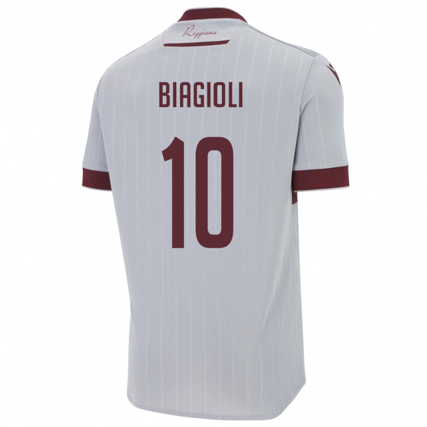 גברים כדורגל ביאחיולי מרטינו #10 בורגונדי לבן הרחק ג'רזי 2025/26