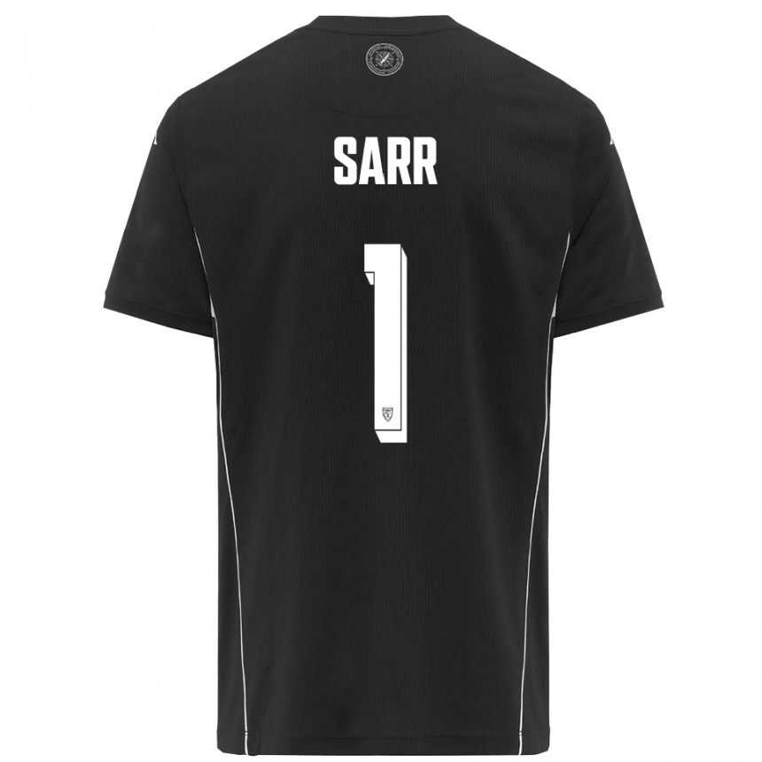 גברים כדורגל פאלו סאר #1 שחור לבן הרחק ג'רזי 2025/26