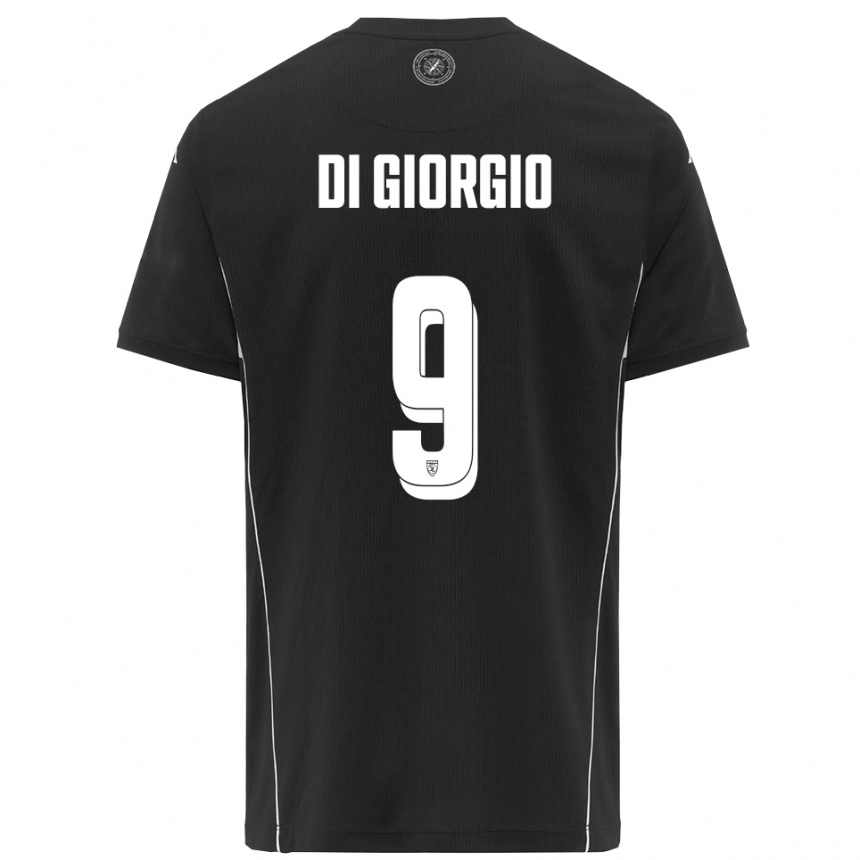 גברים כדורגל ריקרדו די ג׳ורג׳יו #9 שחור לבן הרחק ג'רזי 2025/26