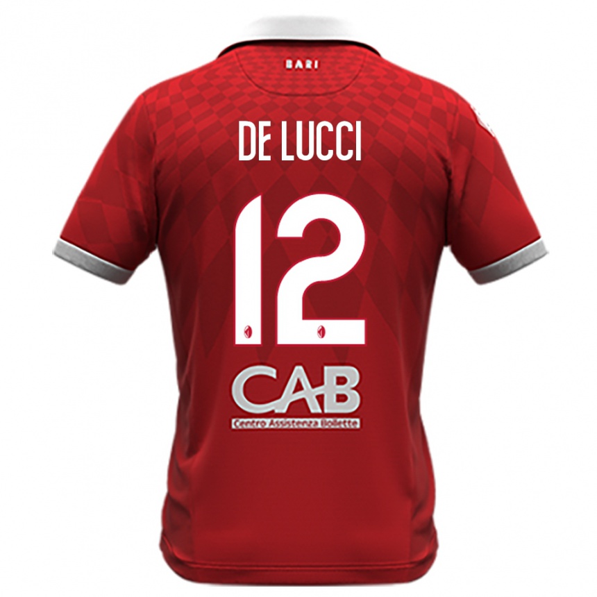 גברים כדורגל פאולו אנטוניו די לוצ׳י #12 אדום לבן הרחק ג'רזי 2025/26