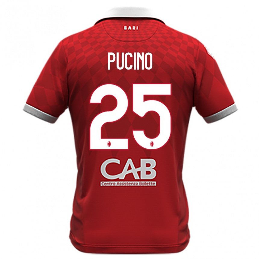 גברים כדורגל רפאלה פוצ'ינו #25 אדום לבן הרחק ג'רזי 2025/26