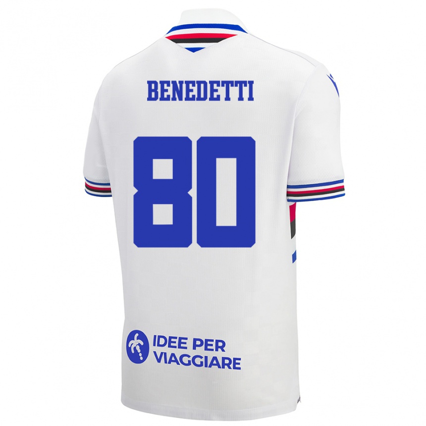 גברים כדורגל לאונרדו בנדטי #80 לבן כחול אדום הרחק ג'רזי 2025/26