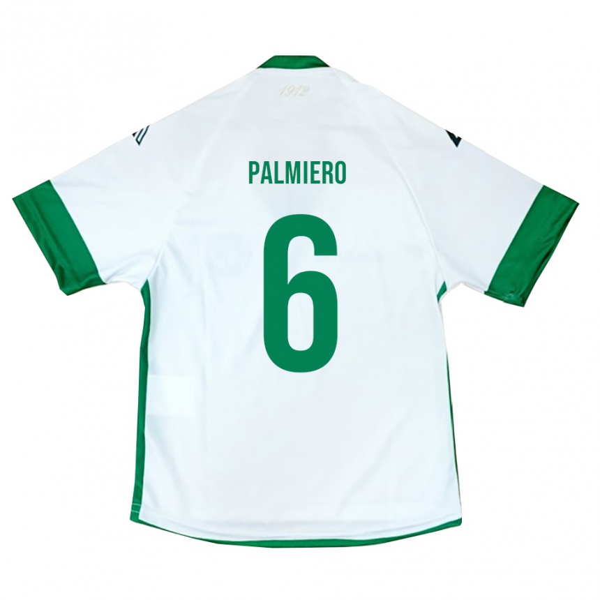 גברים כדורגל לוקה פאלמיירו #6 לבן ירוק כחול הרחק ג'רזי 2025/26