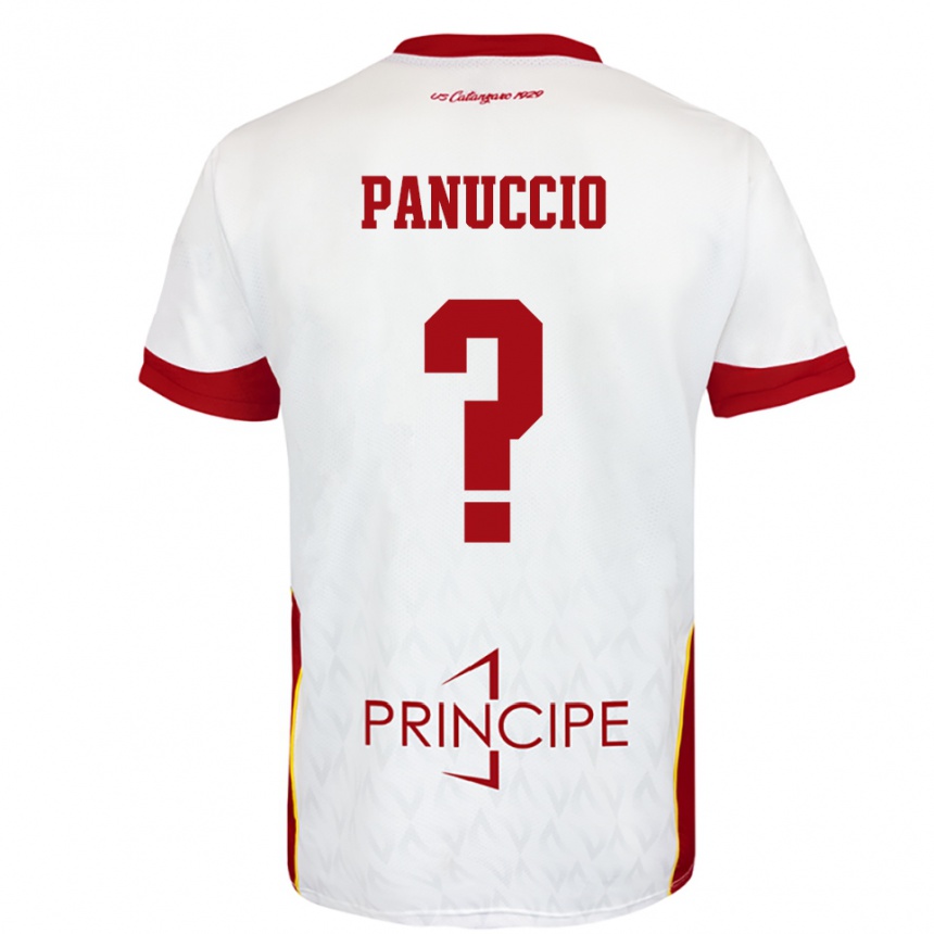 גברים כדורגל ג׳ובאני פאנוצ׳יו #0 לבן אדום הרחק ג'רזי 2025/26