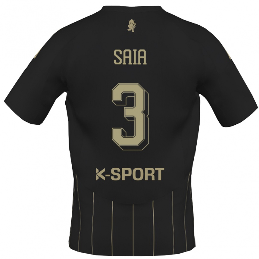 גברים כדורגל Chris Saia #3 אפור לבן הרחק ג'רזי 2025/26