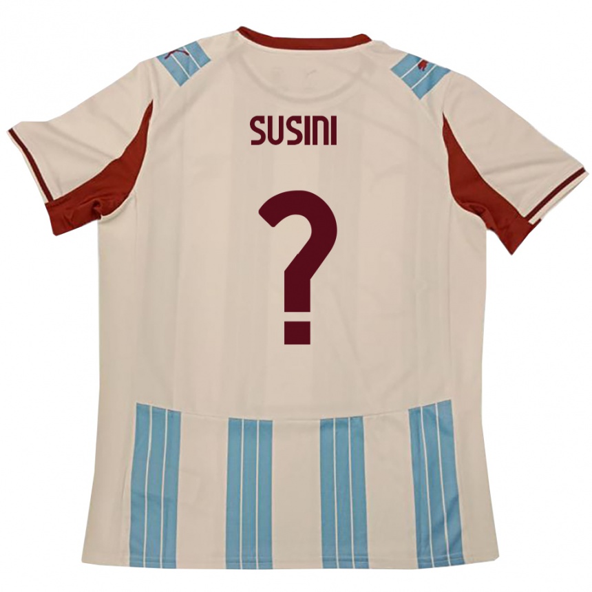 גברים כדורגל Antonio Susini #0 תכלת לבן הרחק ג'רזי 2025/26