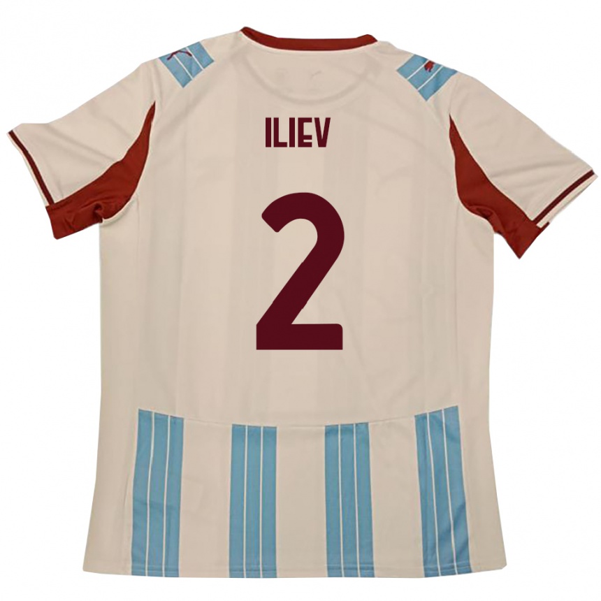 גברים כדורגל Mario Iliev #2 תכלת לבן הרחק ג'רזי 2025/26