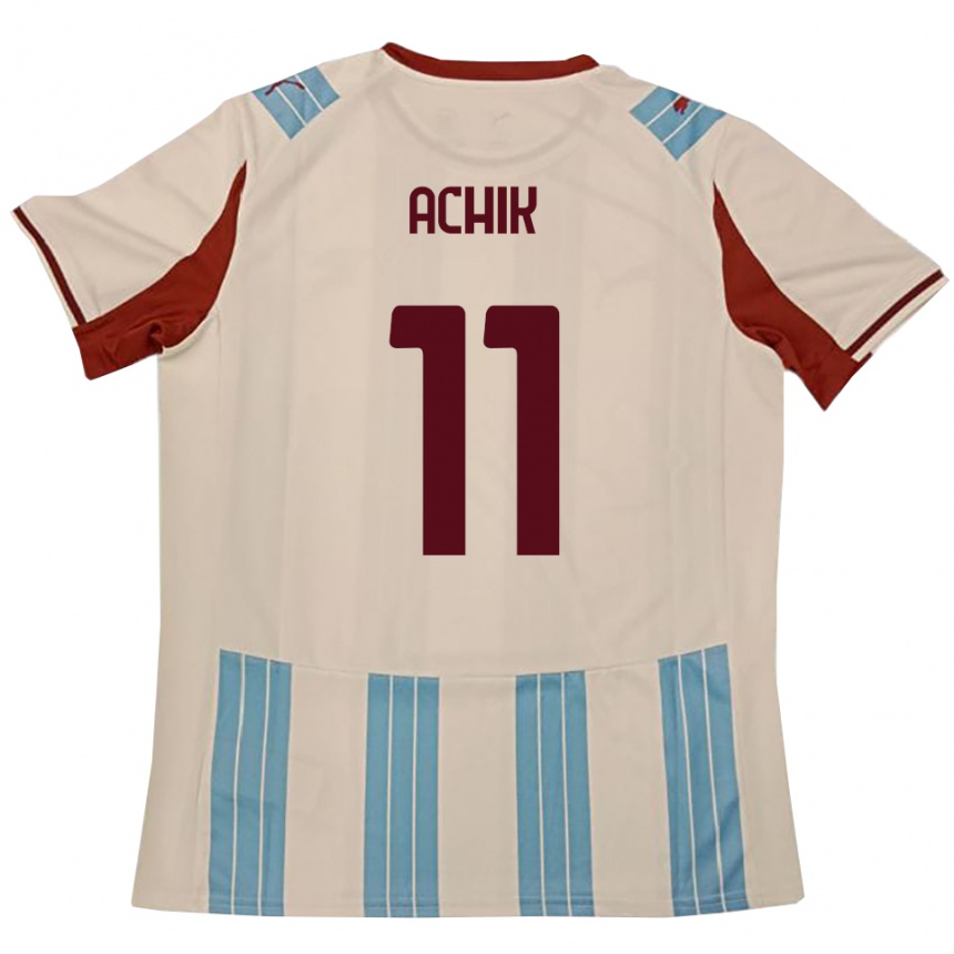 גברים כדורגל Ismail Achik #11 תכלת לבן הרחק ג'רזי 2025/26