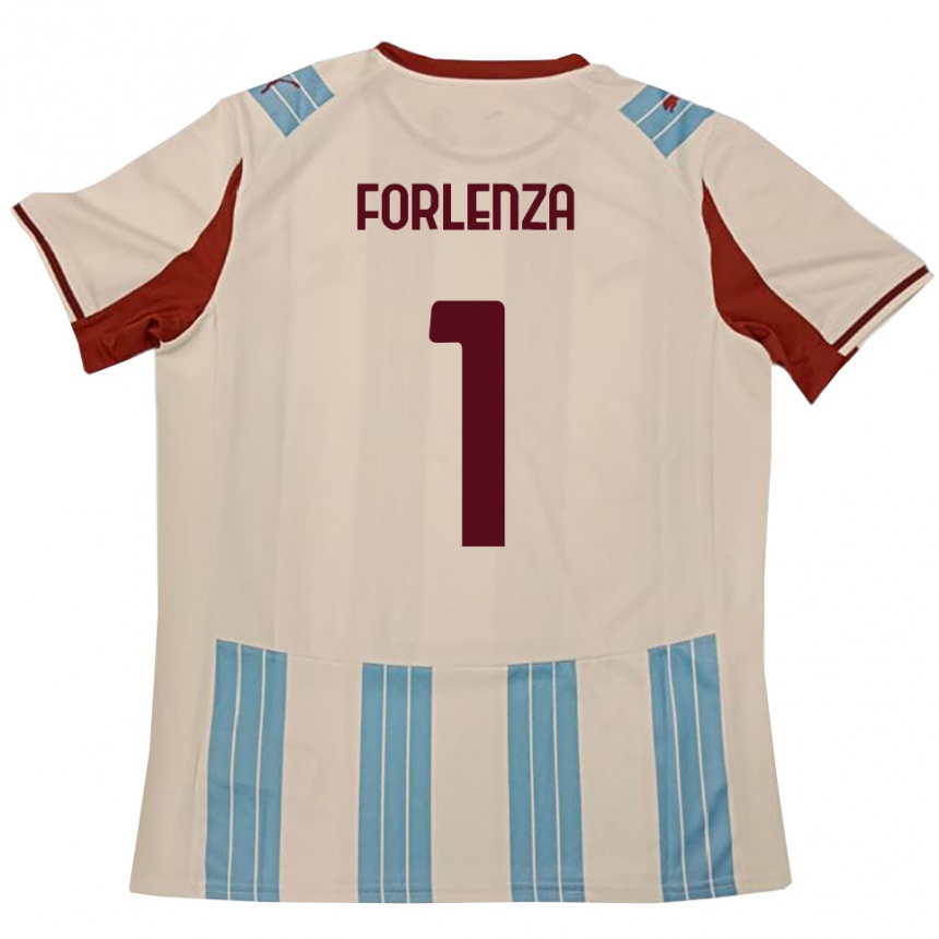 גברים כדורגל Carlo Forlenza #1 תכלת לבן הרחק ג'רזי 2025/26