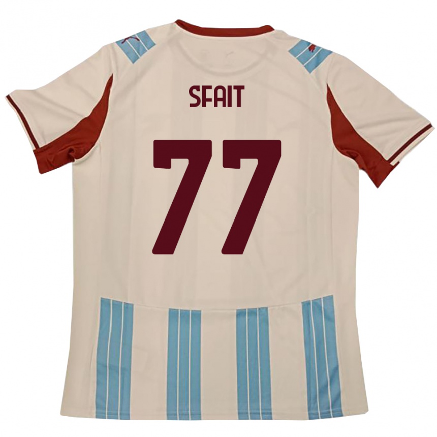 גברים כדורגל Andres Sfait #77 תכלת לבן הרחק ג'רזי 2025/26