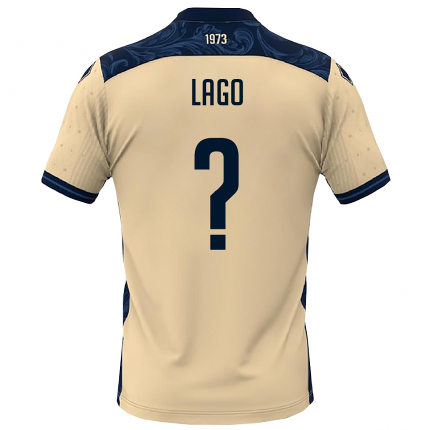 גברים כדורגל Matteo Lago #0 לבן כחול נייבי הרחק ג'רזי 2025/26