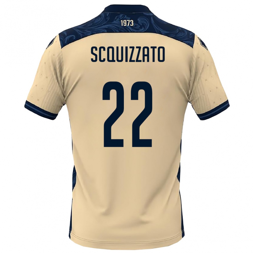 גברים כדורגל Edoardo Scquizzato #22 לבן כחול נייבי הרחק ג'רזי 2025/26