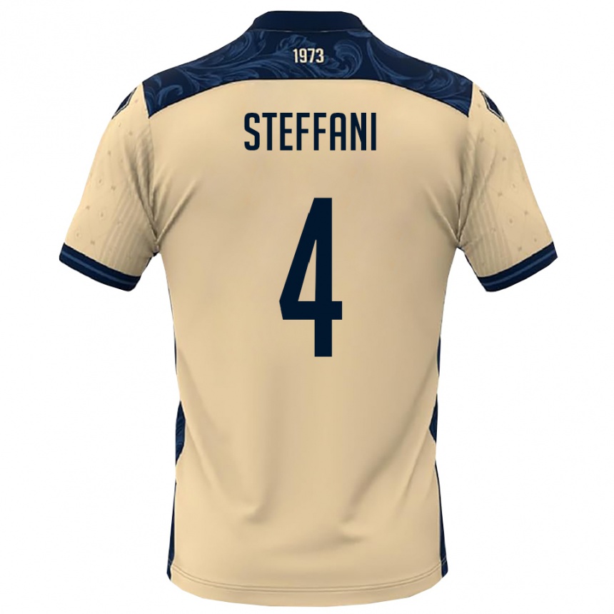 גברים כדורגל ריקרדו סטפנ #4 לבן כחול נייבי הרחק ג'רזי 2025/26