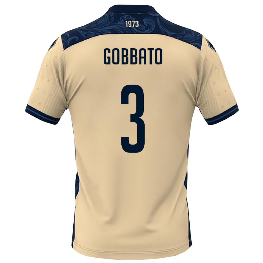 גברים כדורגל מיקלה גובאטו #3 לבן כחול נייבי הרחק ג'רזי 2025/26